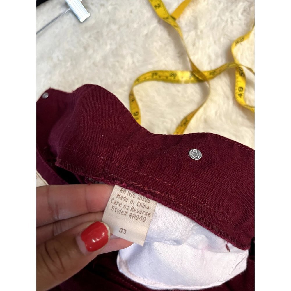 Scully Rangewear Canvas Pant Red Burgundy Women Size 33 Style# RW040 - Picture 7 of 10